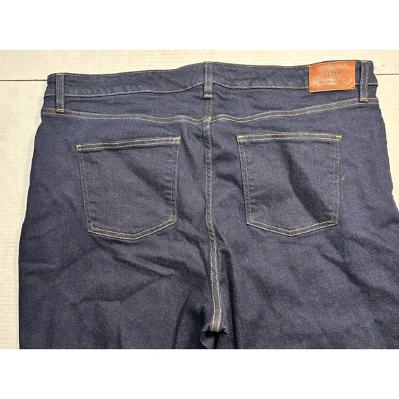 Lauren Ralph Lauren Modern Fit Stretch Jeans Womens 20W Dark Wash 27 Inseam - Picture 8 of 9